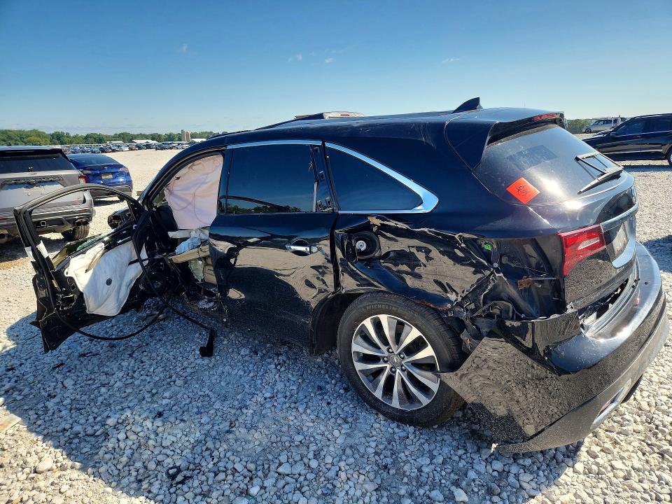 2016 Acura Mdx VIN 5FRYD4H43GB009193 COPART salvage auction — FRAME DAMAGE, Mi - Certificate Of Title, sold $375 on 2026-09-03 (photo 2)