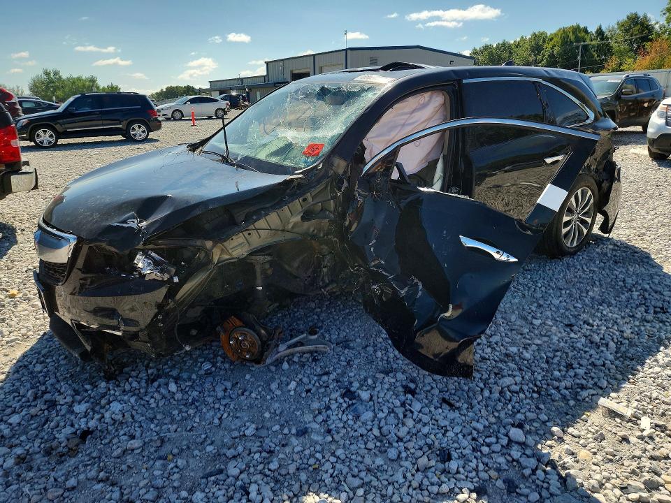 2016 Acura Mdx VIN 5FRYD4H43GB009193 COPART salvage auction — FRAME DAMAGE, Mi - Certificate Of Title, sold $375 on 2026-09-03 (photo 1)