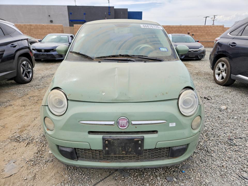 2012 Fiat 500 VIN 3C3CFFARXCT209849 COPART salvage auction — MINOR DENT/SCRATCHES, Ca - Cert Of Title-Salvaged, sold $175 on 2026-09-30 (photo 5)