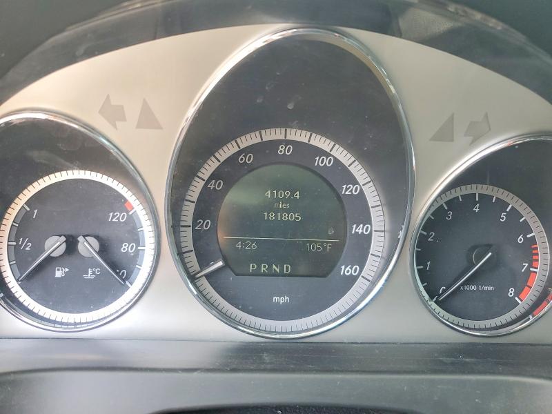 2009 Mercedes-benz C-klasse VIN WDDGF54X89R052511 COPART salvage auction — WATER/FLOOD, Tx - Certificate Of Title, sold $400 on 2026-08-12 (photo 9)