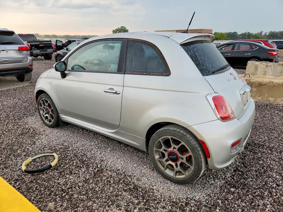 2012 Fiat 500 VIN 3C3CFFBR6CT174726 COPART salvage auction — MECHANICAL, Salvage Title, sold $375 on 2026-08-11 (photo 2)