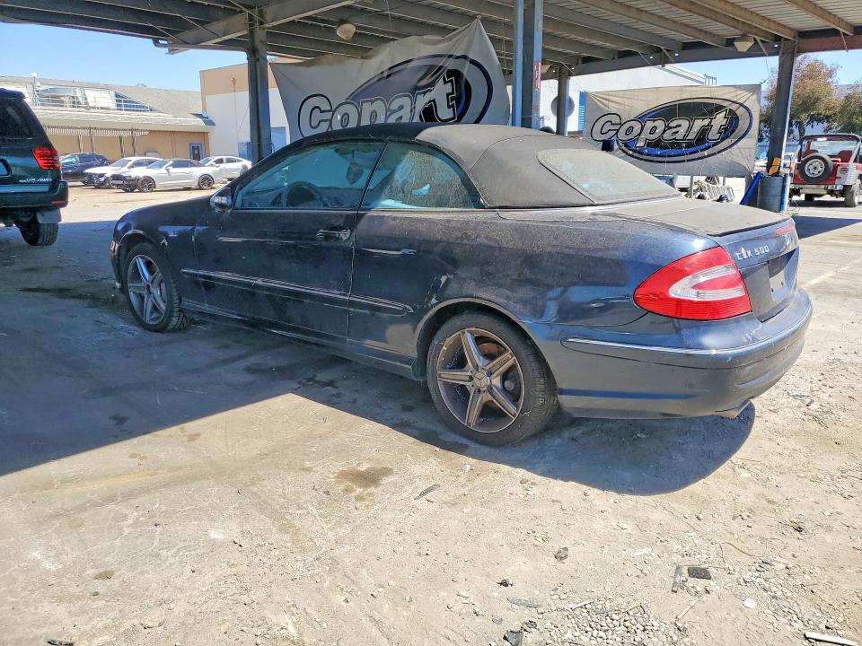 2005 Mercedes-benz Clk-class VIN WDBTK75J55F127945 COPART salvage auction — FRONT END, CA - DIS/DLR/EXP ONLY CLEAN TITLE, sold $450 on 2026-08-18 (photo 2)