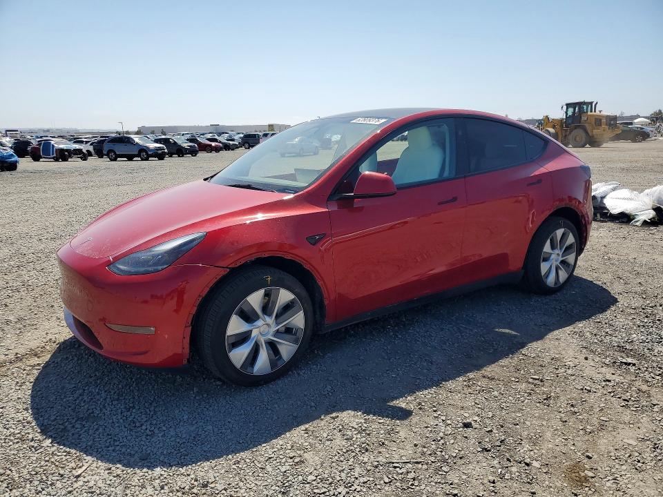 2023 Tesla Model y VIN 7SAYGDEE3PA197381 COPART salvage auction — SIDE, Ca - Salvage Certificate, sold $13,600 on 2026-08-28 (photo 1)