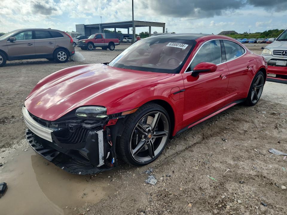 2020 Porsche Taycan VIN WP0AC2Y11LSA71398 COPART salvage auction — SIDE, Fl - Cert Of Title Slvg Rebuildable, sold $28,750 on 2026-08-18 (photo 1)