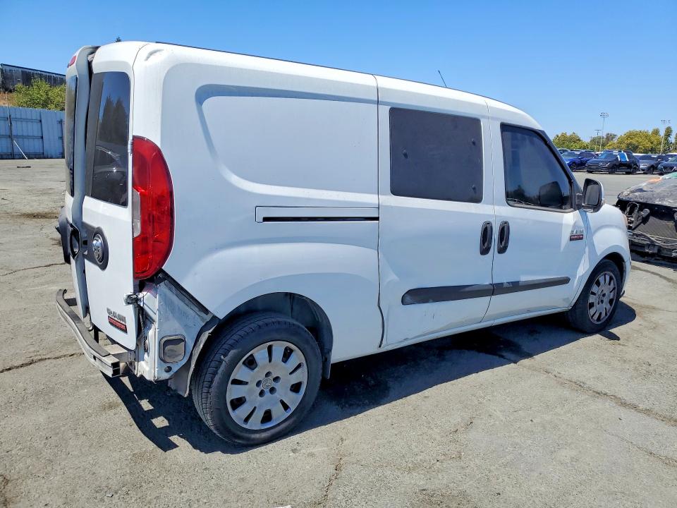 2017 Ram Promaster city VIN ZFBERFBBXH6D72781 COPART salvage auction — REAR END, Ca - Salvage Certificate, sold $1,700 on 2026-08-07 (photo 3)