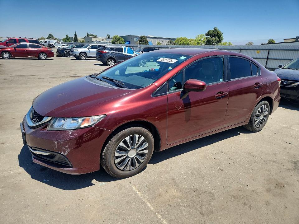 2015 Honda Civic VIN 19XFB2F5XFE704029 COPART salvage auction — REAR END, Ca - Salvage Certificate, sold $1,100 on 2026-08-21 (photo 1)