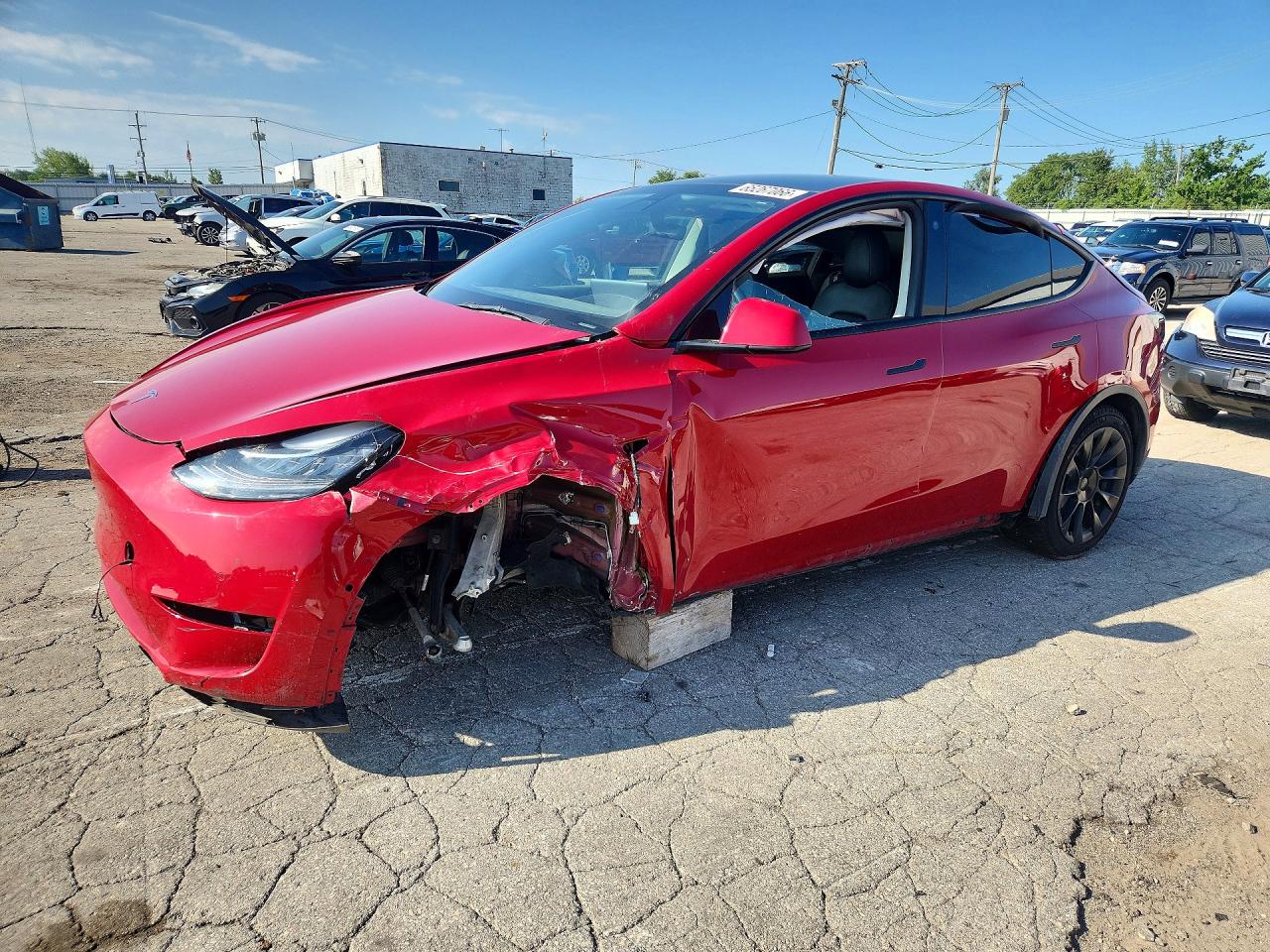 2022 Tesla Model Y VIN 7SAYGDEE8NF325940 — COPART salvage auction photo