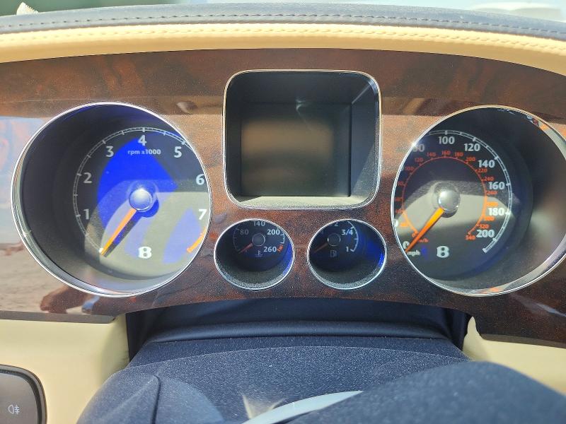 2008 Bentley Continental VIN SCBDR33W88C058265 COPART salvage auction — Burn Interior, Tx - Salvage Vehicle Title, sold $9,600 on 2026-08-27 (photo 9)