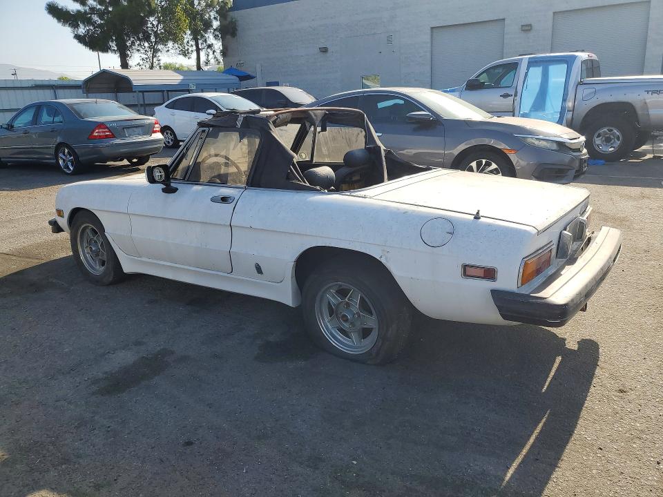1982 Alfa romeo Giulia VIN ZARBA5413C1014064 COPART salvage auction — VANDALISM, CA - SALVAGE CERTIFICATE, sold $125 on 2026-08-25 (photo 2)