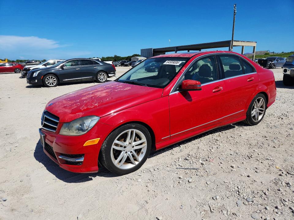 2014 Mercedes-benz C-klasse VIN WDDGF8AB5EA936103 COPART salvage auction — MECHANICAL, Fl - Certificate Of Title (P), sold $450 on 2026-08-18 (photo 1)
