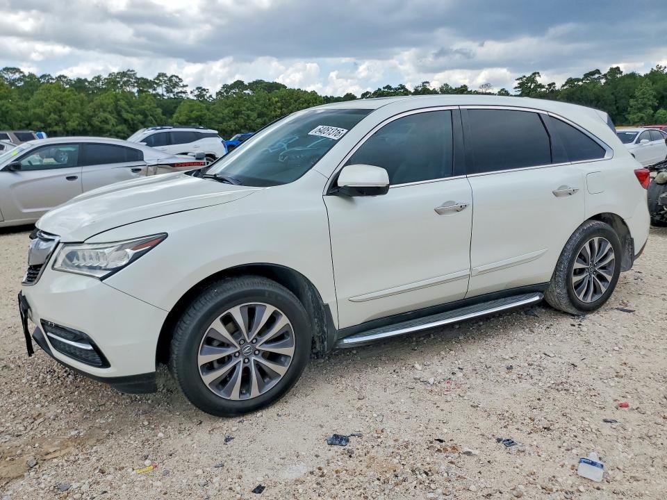2015 Acura Mdx VIN 5FRYD3H45FB004571 COPART salvage auction — FRONT END, TX - SALVAGE VEHICLE TITLE, sold $2,850 on 2026-09-06 (photo 1)