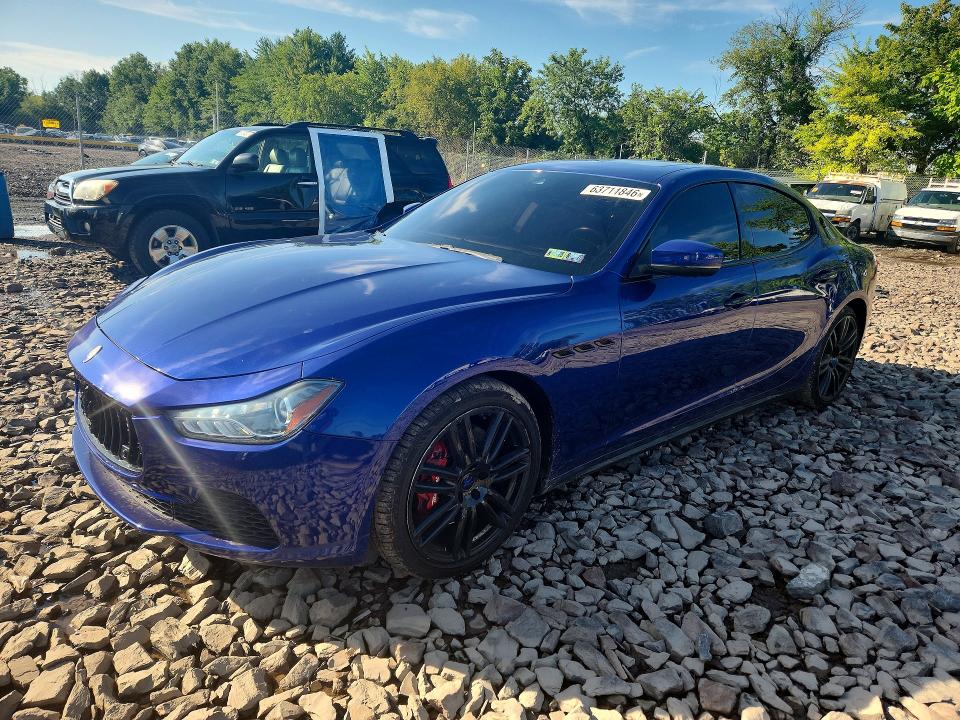 2017 Maserati Ghibli VIN ZAM57RTS6H1213426 COPART salvage auction — FRONT END, Pa - Certificate Of Salvage, sold $7,200 on 2026-08-10 (photo 1)