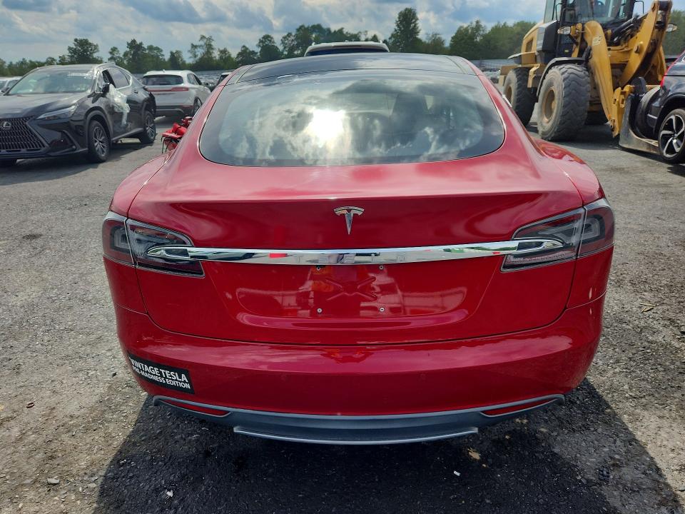 2014 Tesla Model s VIN 5YJSA1S10EFP43459 COPART salvage auction — FRONT END, IN - CERTIFICATE OF TITLE, sold $3,000 on 2026-09-22 (photo 6)