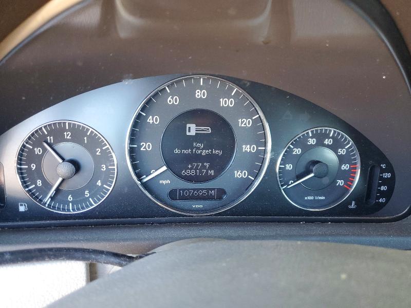 2005 Mercedes-benz Clk-class VIN WDBTK75J55F127945 COPART salvage auction — FRONT END, CA - DIS/DLR/EXP ONLY CLEAN TITLE, sold $450 on 2026-08-18 (photo 9)