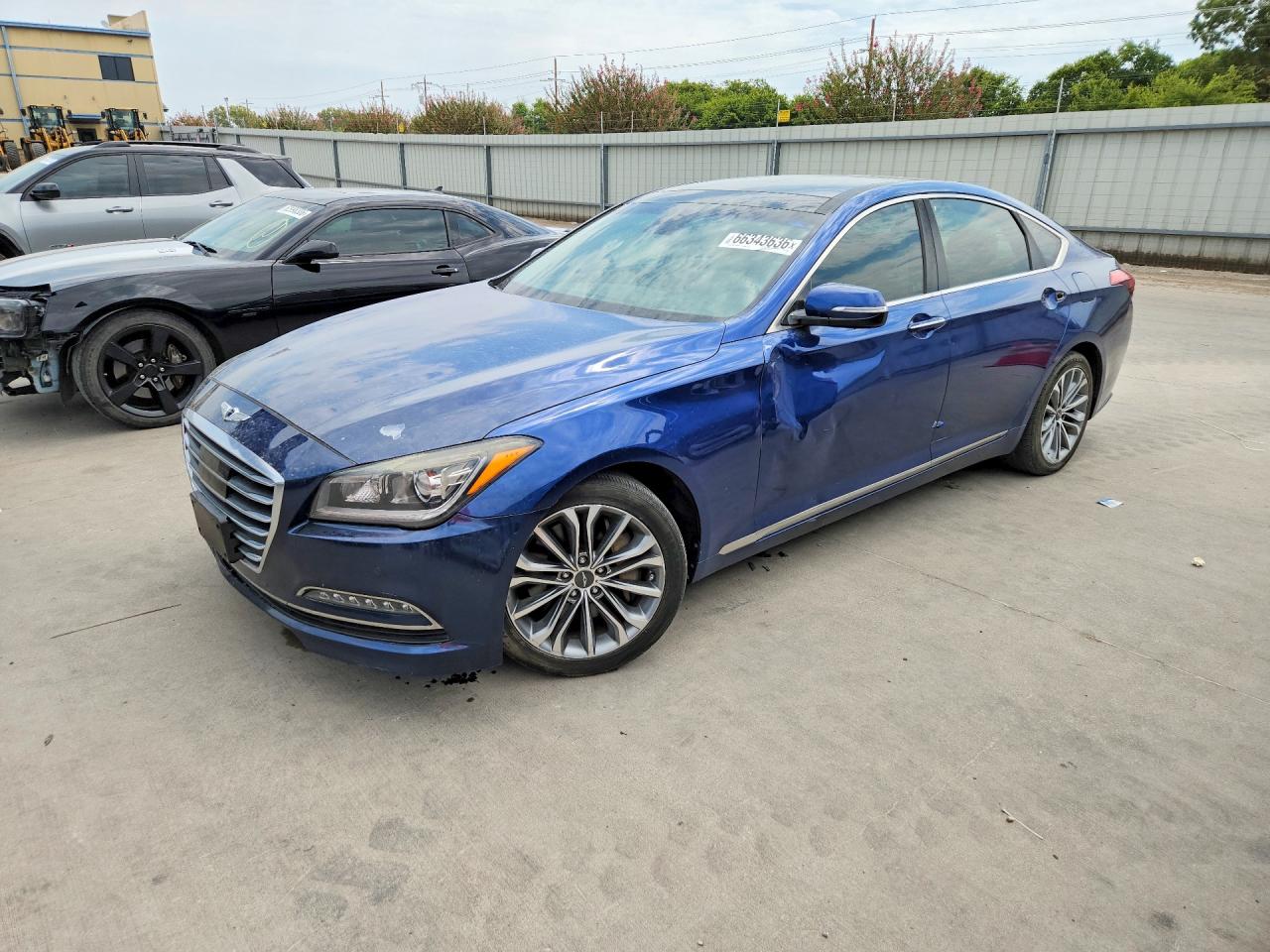 2017 Genesis G80 VIN KMHGN4JE0HU171039 COPART salvage auction — Side, TX - CERT OF TITLE-REBUILT SALVAGE, sold $4,600 on 2026-09-03 (photo 1)