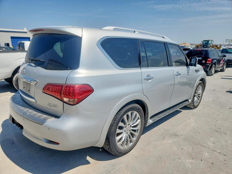 2015 Infiniti Qx80 VIN JN8AZ2NF9F9574110 COPART salvage auction — MINOR DENT/SCRATCHES, Tx - Certificate Of Title, sold $1,300 on 2026-08-23 (photo 3)