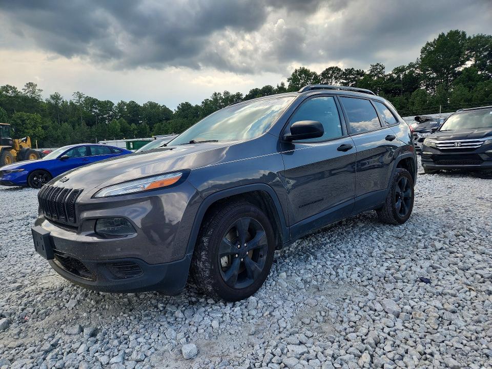 2016 Jeep Cherokee VIN 1C4PJLAS0GW351611 COPART salvage auction — REAR END, Ga - Certificate Of Title, sold $875 on 2026-09-01 (photo 1)
