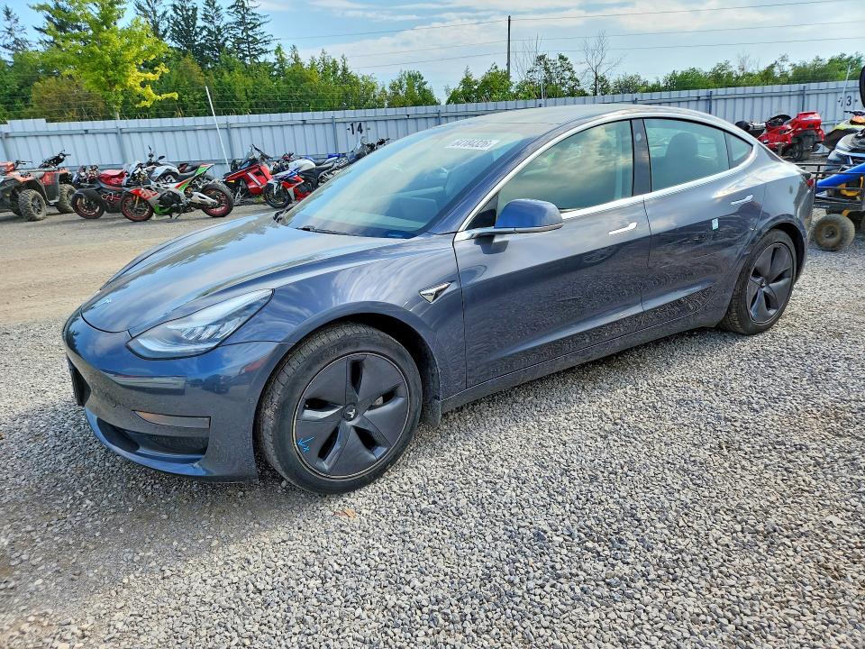 2020 Tesla Model 3 VIN 5YJ3E1EA6LF786205 COPART salvage auction — SIDE, ON - PERMIT NO BRAND - UNFIT, sold $6,500 on 2026-08-25 (photo 1)