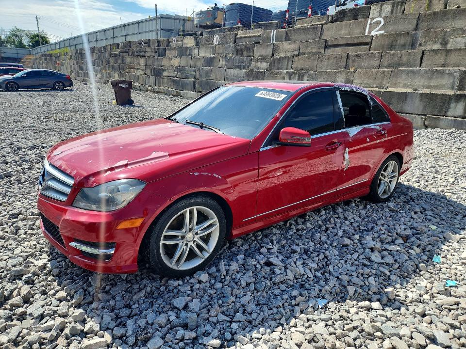 2013 Mercedes-benz C-klasse VIN WDDGF4HB5DA790850 COPART salvage auction — VANDALISM, OH - CERT OF TITLE-REBUILT SALVAGE, sold $550 on 2026-08-21 (photo 1)