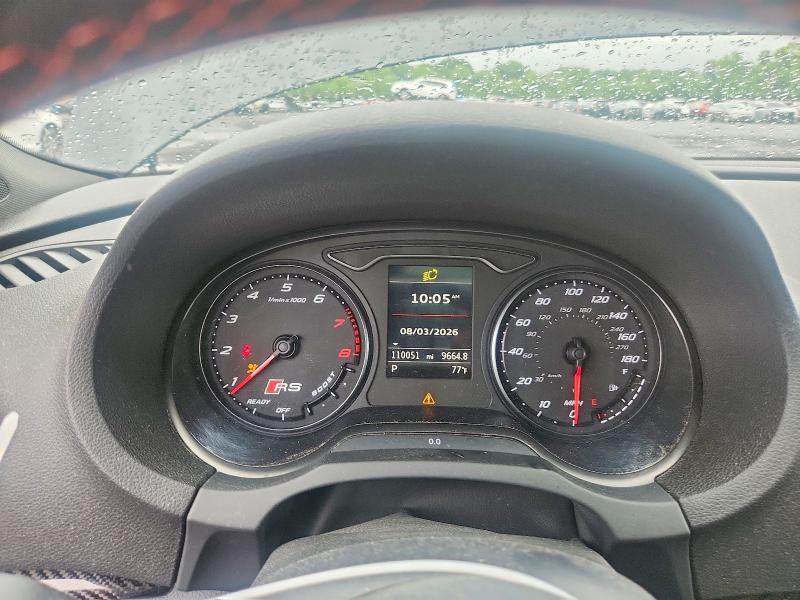 2018 Audi Rs3 VIN WUABWGFF4J1903892 COPART salvage auction — FRONT END, Ct - Cert Of Title-Salvage, sold $12,200 on 2026-08-07 (photo 9)