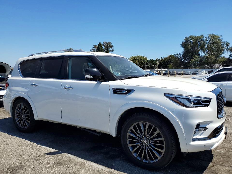 2022 Infiniti Qx80 VIN JN8AZ2AF6N9742242 COPART salvage auction — SIDE, CA - SALVAGE CERTIFICATE, sold $6,700 on 2026-10-16 (photo 4)