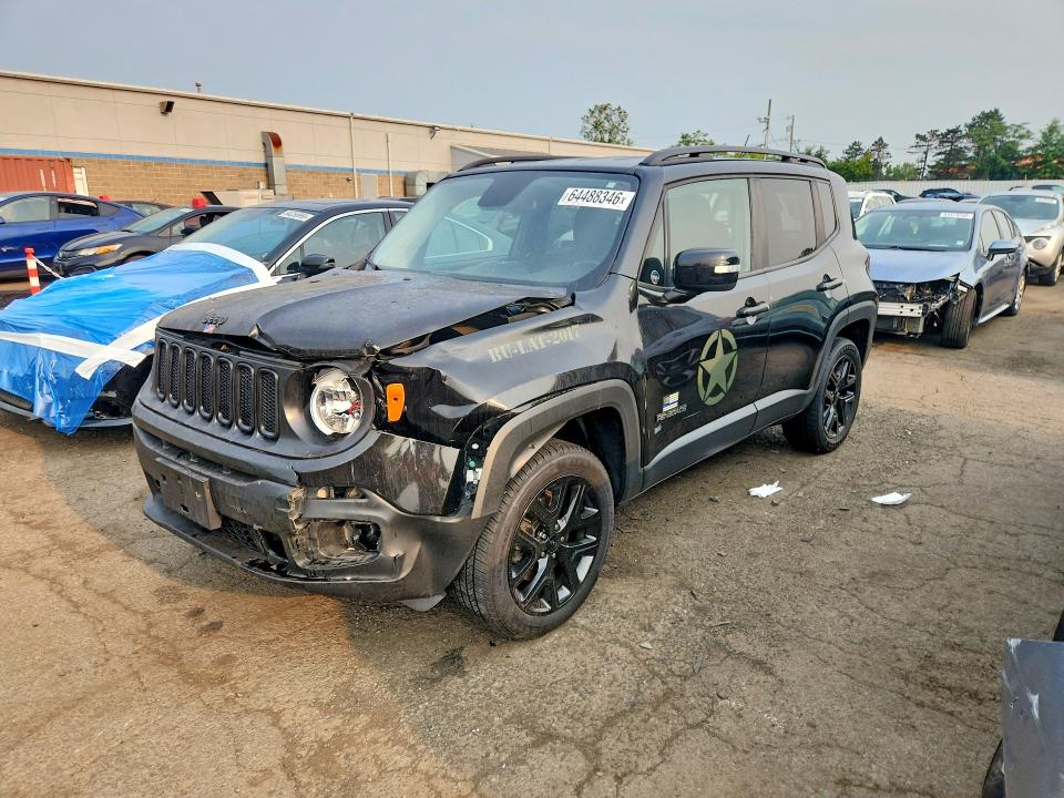2017 Jeep Renegade VIN ZACCJBBB9HPG09453 COPART salvage auction — FRONT END, Ct - Cert Of Title-Salvage, sold $600 on 2026-08-21 (photo 1)