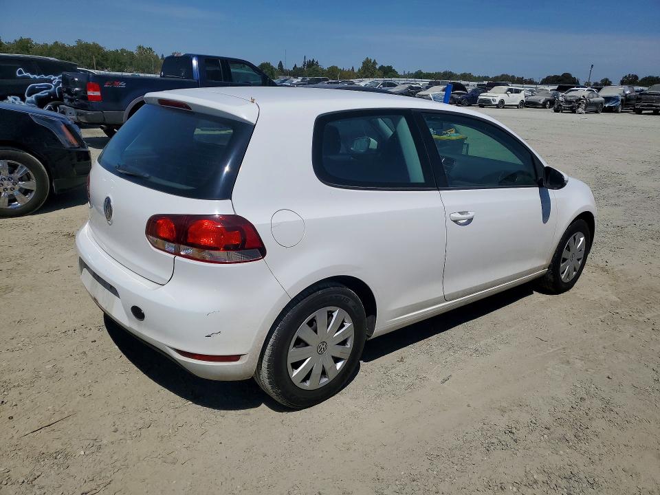 2010 Volkswagen Golf VIN WVWBA7AJ9AW125681 COPART salvage auction — ALL OVER, CO - DIS/DLR/EXP ONLY CLEAN TITLE, sold $250 on 2026-08-11 (photo 3)