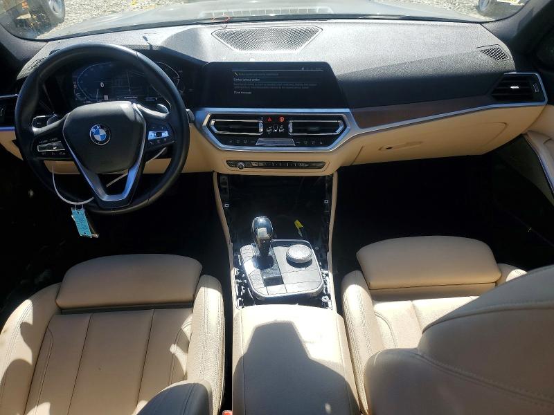 2020 BMW 3er VIN WBA5R1C02LFH37683 COPART salvage auction — FRONT END, Ca - Salvage Certificate, sold $9,700 on 2026-08-11 (photo 8)