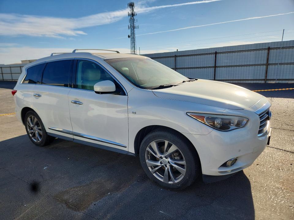 2014 Infiniti Qx60 VIN 5N1AL0MN0EC517432 COPART salvage auction — MINOR DENT/SCRATCHES, CA - DIS/DLR/EXP ONLY CLEAN TITLE, sold $2,350 on 2026-08-20 (photo 4)