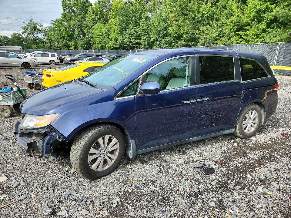 2014 Honda Odyssey VIN 5FNRL5H41EB077634 COPART salvage auction — FRONT END, MD - CERT OF SALVAGE > 75% DAMAGE, sold $225 on 2026-09-04 (photo 1)