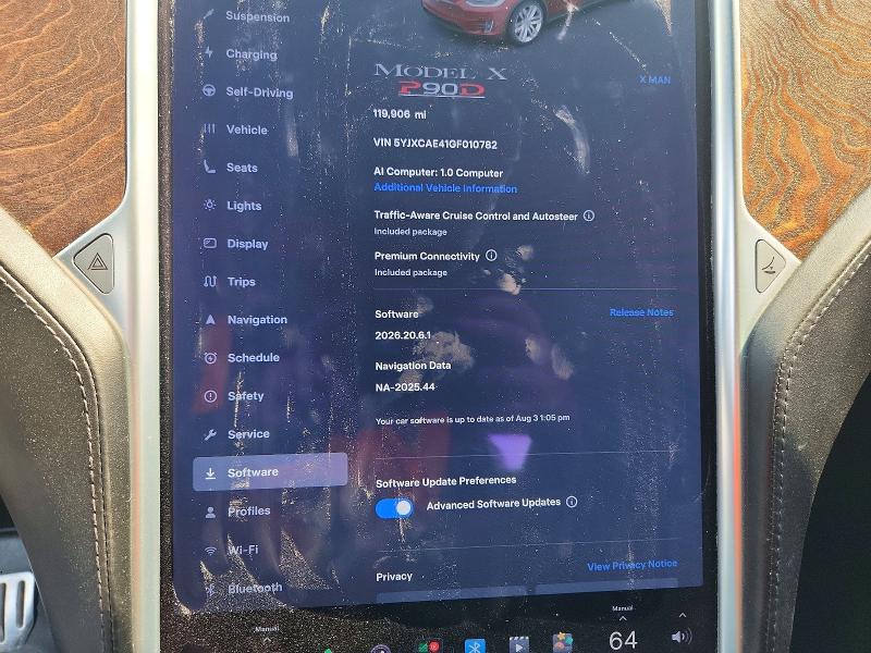2016 Tesla Model x VIN 5YJXCAE41GF010782 COPART salvage auction — FRONT END, Wa - Bill Of Sale, sold $4,900 on 2026-08-28 (photo 9)
