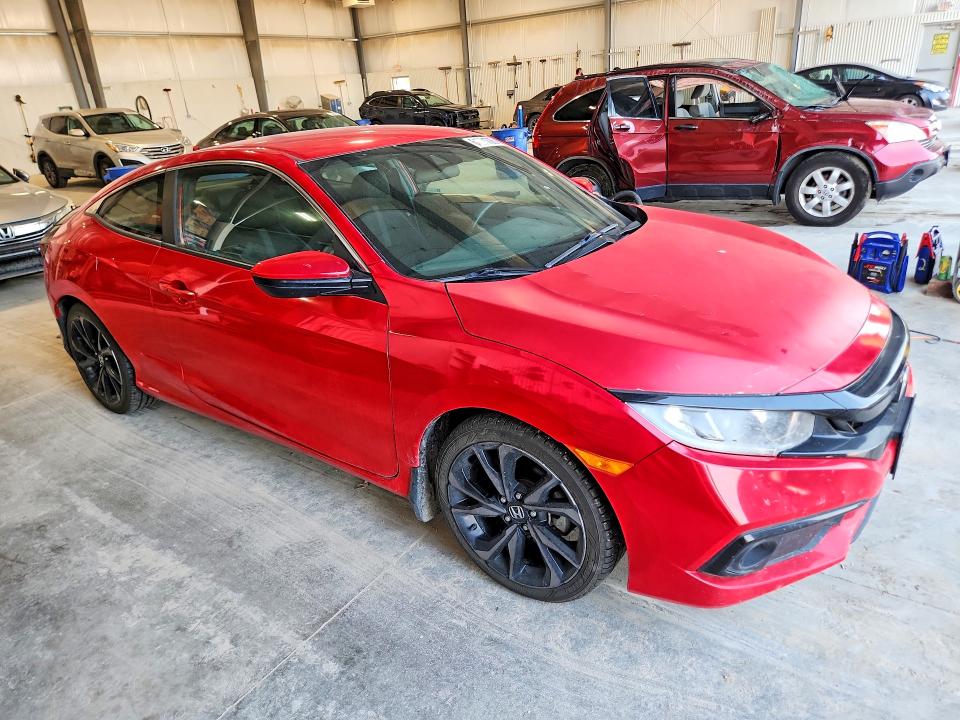 2020 Honda Civic VIN 2HGFC4A80LH301687 COPART salvage auction — HAIL, Ne - Cert Of Title-Salvage, sold $7,000 on 2026-08-25 (photo 4)