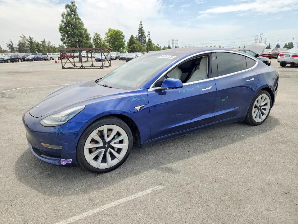 2018 Tesla Model 3 VIN 5YJ3E1EB8JF147734 — COPART salvage auction photo