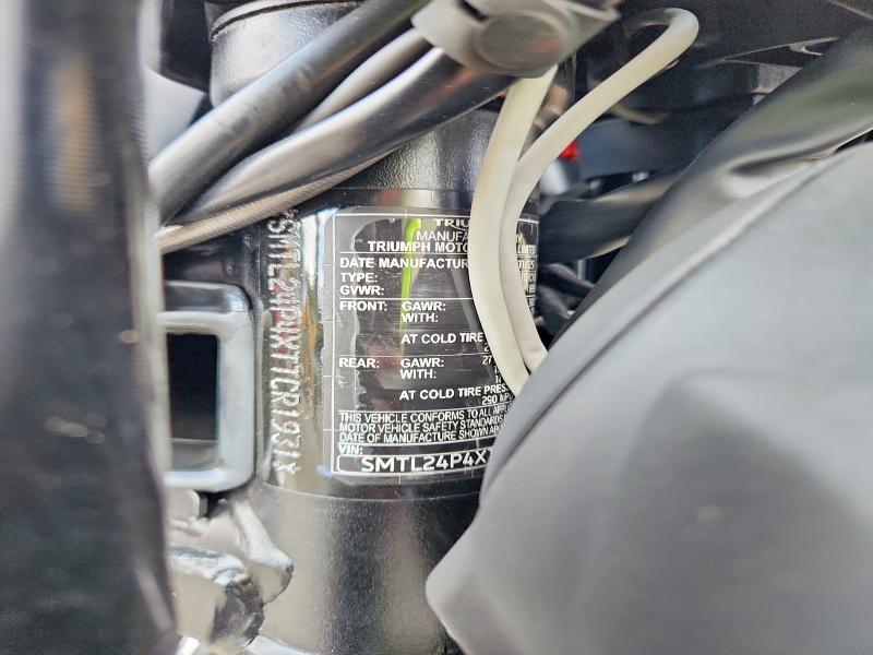 2026 Triumph motorcycle Trident VIN SMTL24P4XTTCR1931 COPART salvage auction — SIDE, CT - CERT OF TITLE-SALVAGE, sold $4,000 on 2026-09-10 (photo 9)