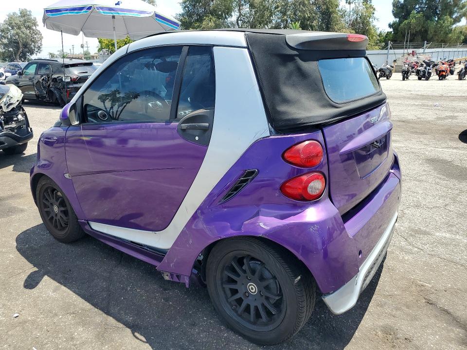 2013 Smart Fortwo VIN WMEEK3BA4DK596121 COPART salvage auction — REAR END, CA - SALVAGE CERTIFICATE, sold $900 on 2026-08-21 (photo 2)