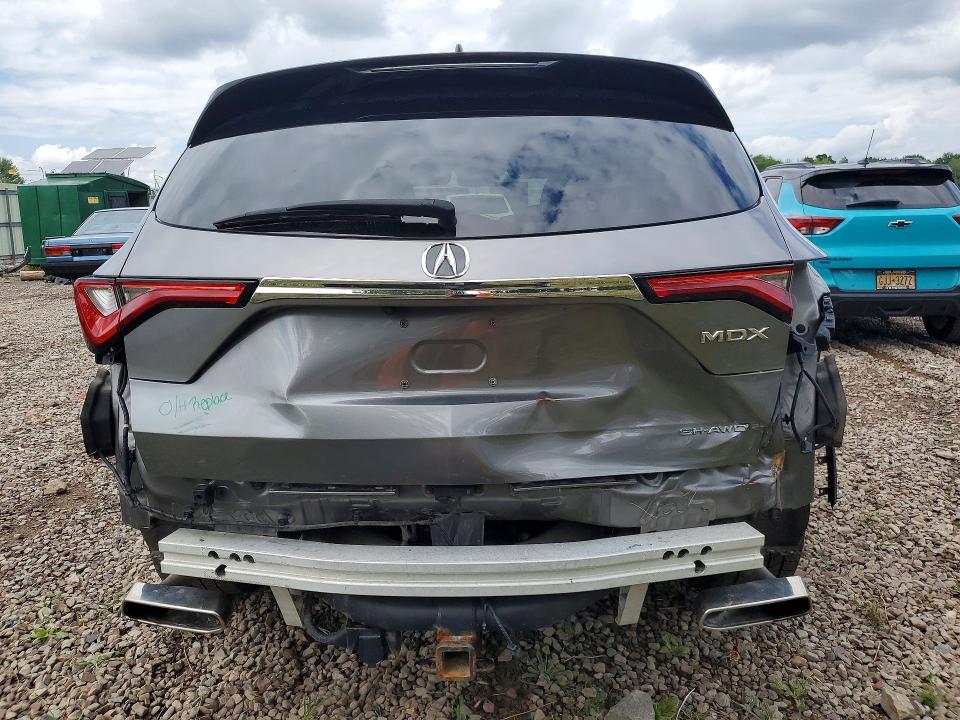 2022 Acura Mdx VIN 5J8YE1H88NL003806 COPART salvage auction — REAR END, Ny - Mv-907A Salvage Certificate, sold $7,600 on 2026-08-24 (photo 6)
