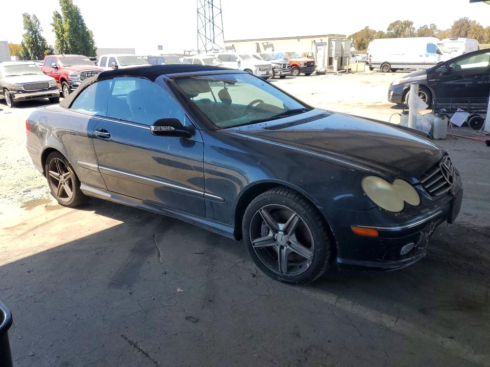 2005 Mercedes-benz Clk-class VIN WDBTK75J55F127945 COPART salvage auction — FRONT END, CA - DIS/DLR/EXP ONLY CLEAN TITLE, sold $450 on 2026-08-18 (photo 4)