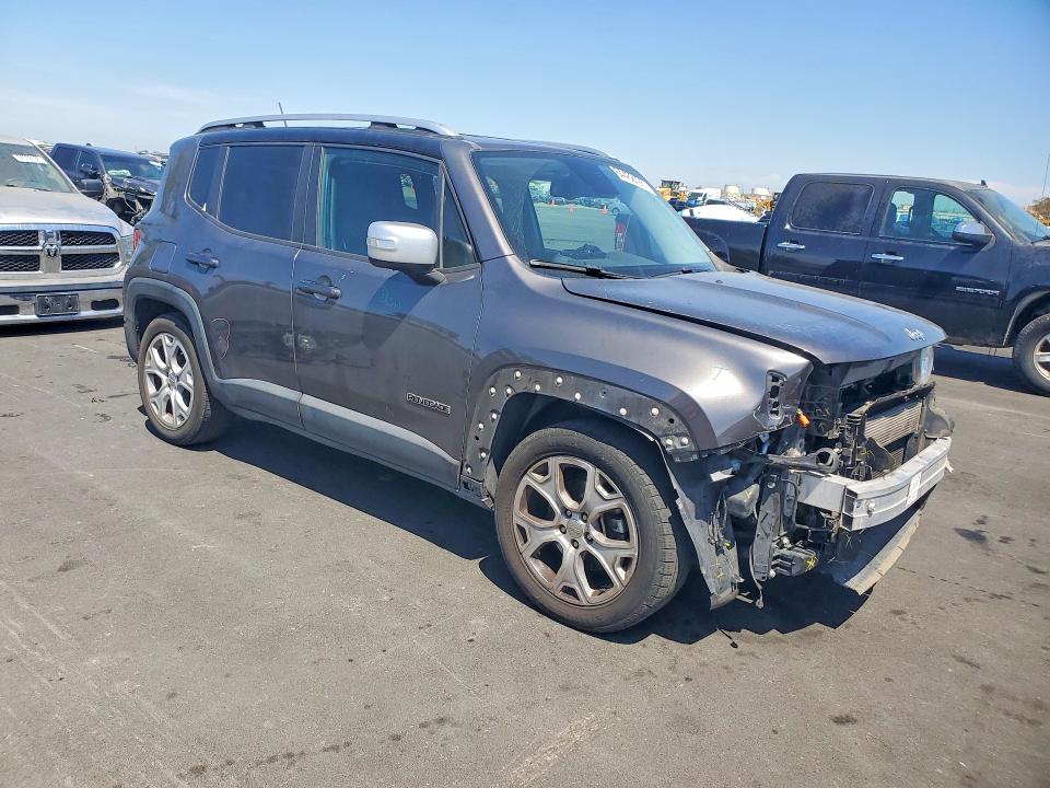 2016 Jeep Renegade VIN ZACCJADT2GPC73918 COPART salvage auction — FRONT END, Ca - Salvage Certificate, sold $1,750 on 2026-08-17 (photo 4)