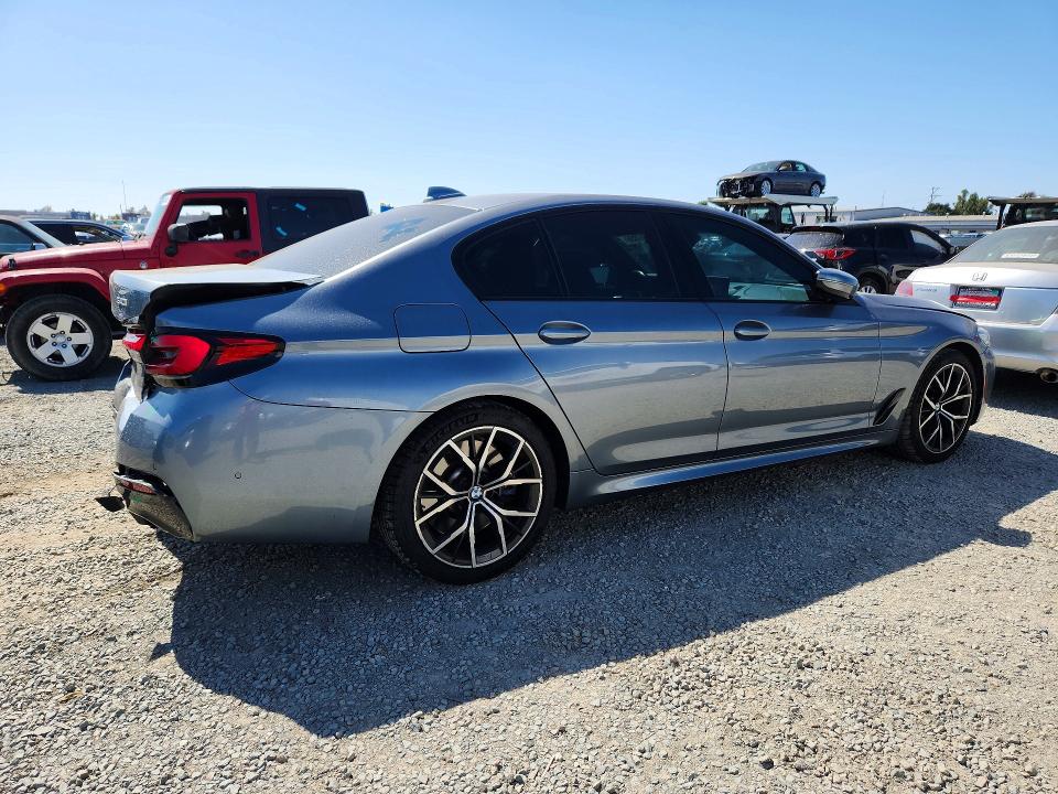 2021 BMW 5er VIN WBA53BJ07MWX29748 COPART salvage auction — REAR END, Ca - Salvage Certificate, sold $20,700 on 2026-09-01 (photo 3)