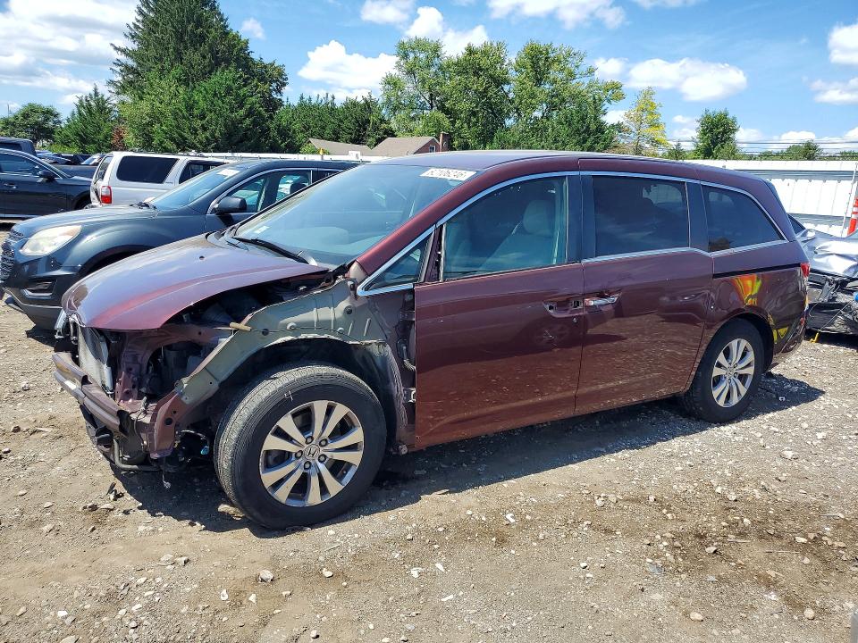 2016 Honda Odyssey VIN 5FNRL5H32GB051716 COPART salvage auction — FRONT END, Md - Cert Of Salvage < 75% Damage, sold $2,500 on 2026-08-24 (photo 1)