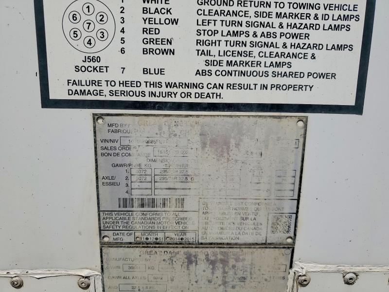 2015 Great Dane Dry Van VIN 1GRAP0625FB710068 COPART salvage auction — MINOR DENT/SCRATCHES, CT, sold $2,400 on 2026-09-10 (photo 9)