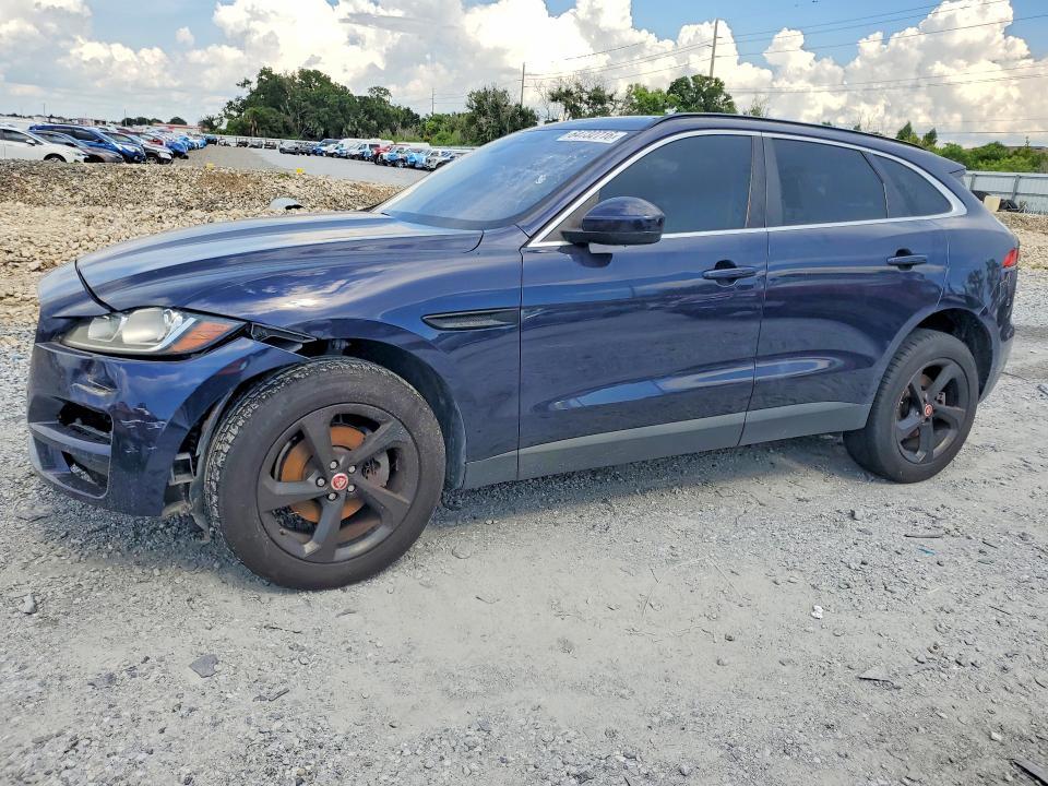 2019 Jaguar F-pace VIN SADCJ2FX9KA395324 COPART salvage auction — FRONT END, Fl - Certificate Of Title (P), sold $375 on 2026-09-08 (photo 1)