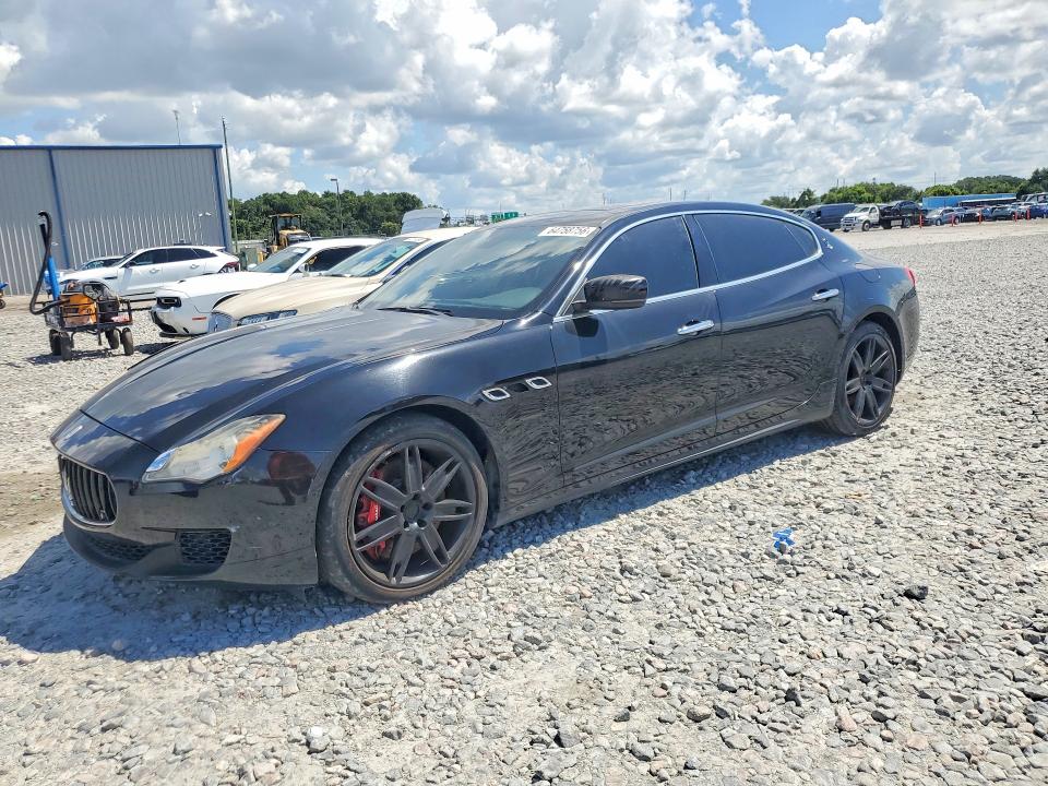 2014 Maserati Quattroporte VIN ZAM56PPA0E1086306 COPART salvage auction — FRONT END, Fl - Cert Of Title Slvg Rebuildable, sold $4,600 on 2026-08-17 (photo 1)
