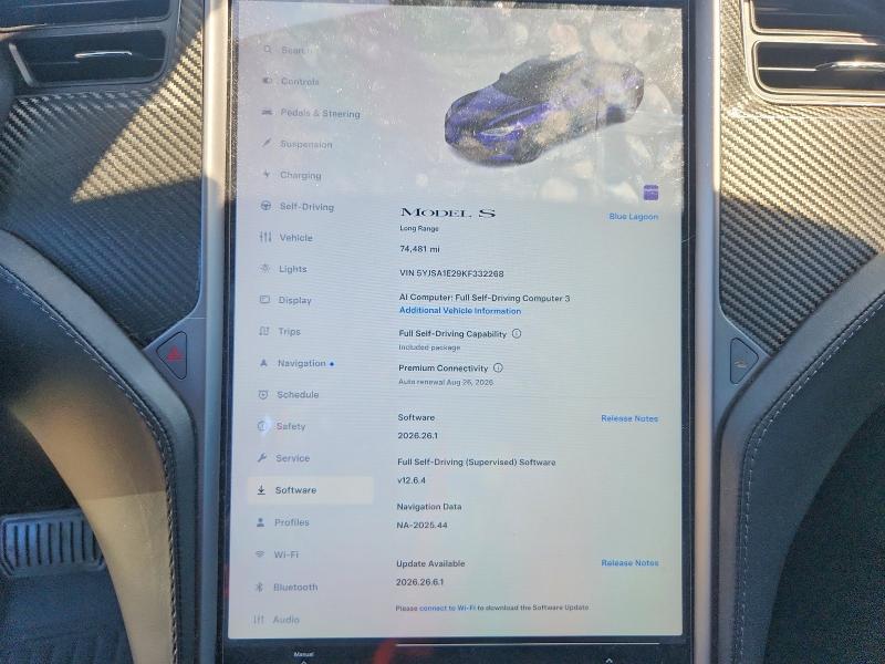 2019 Tesla Model s VIN 5YJSA1E29KF332268 COPART salvage auction — FRONT END, Wa - Bill Of Sale, sold $8,900 on 2026-08-28 (photo 9)