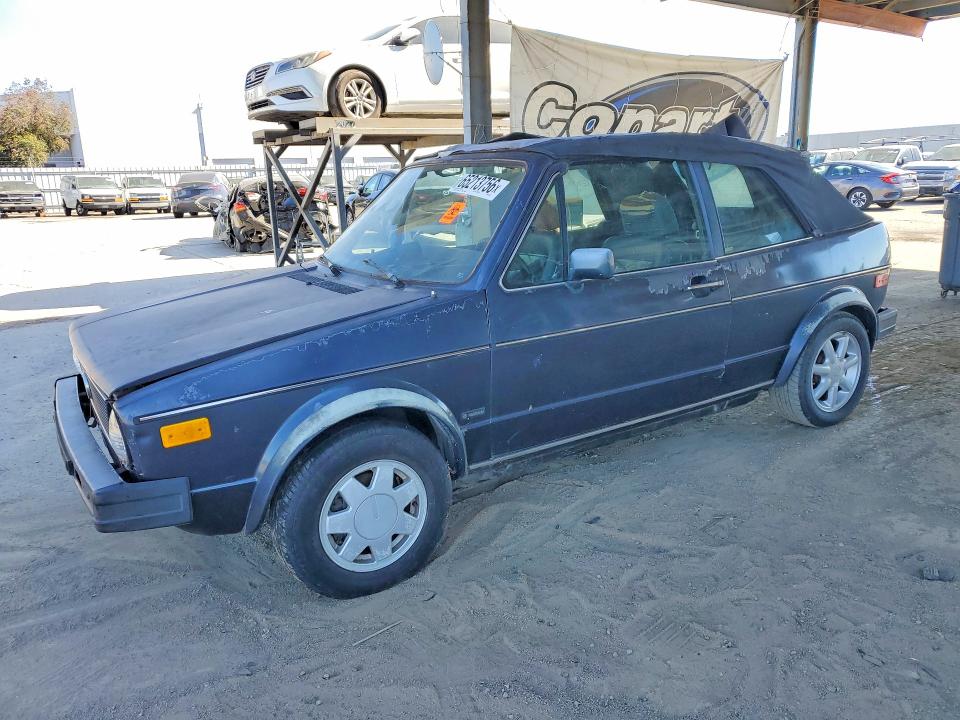 1987 Volkswagen Cabriolet VIN WVWCA015XHK006361 COPART salvage auction — ROOF, CA - DIS/DLR/EXP ONLY CLEAN TITLE, sold $175 on 2026-08-18 (photo 1)