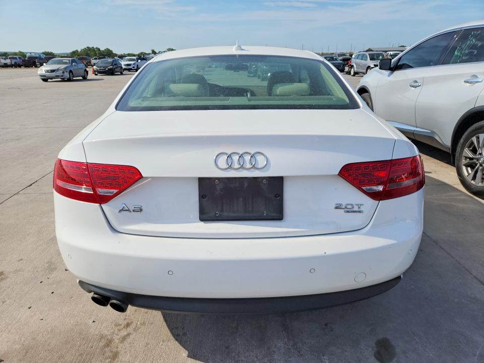 2012 Audi A5 VIN WAULFAFR7CA042992 COPART salvage auction — NORMAL WEAR, Salvage Title, sold $500 on 2026-08-13 (photo 6)