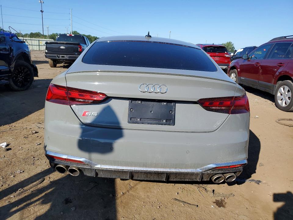 2022 Audi S5 VIN WAUC4CF55NA034715 COPART salvage auction — FRONT END, Mi - Dis/Dlr/Exp Only Salvage Title, sold $8,600 on 2026-08-14 (photo 6)