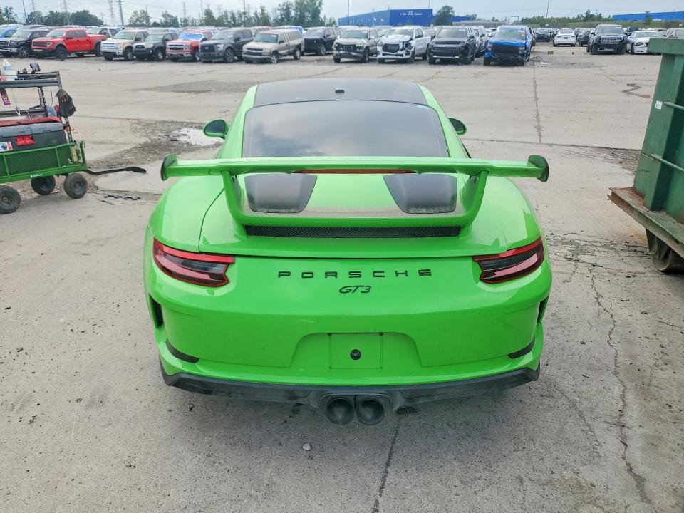 2018 Porsche 911 VIN WP0AC2A95JS175760 COPART salvage auction — FRONT END, Az - Cert Of Title - Salvage, sold $23,500 on 2026-08-14 (photo 6)