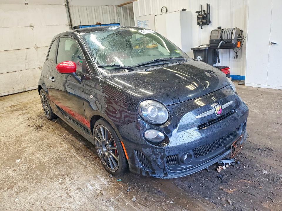 2015 Fiat 500 VIN 3C3CFFFH7FT501740 COPART salvage auction — FRONT END, ID - SALVAGE CERTIFICATE OF TITLE, sold $900 on 2026-08-13 (photo 4)
