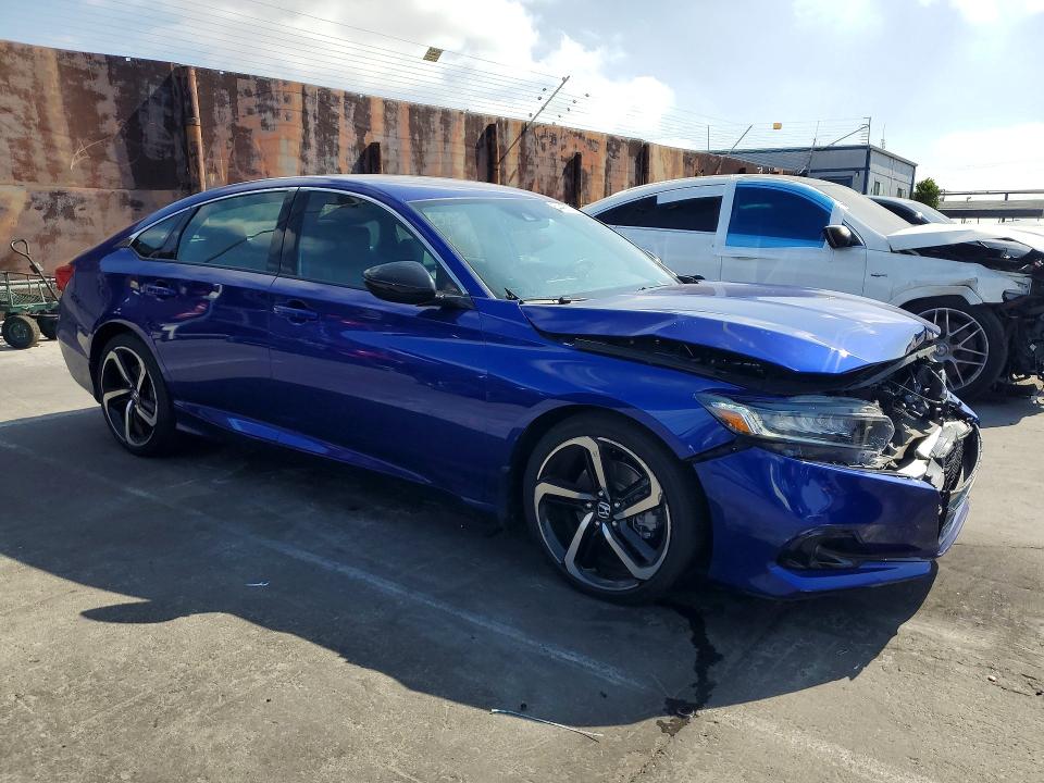 2022 Honda Accord VIN 1HGCV1F39NA079967 COPART salvage auction — FRONT END, CA - SALVAGE CERTIFICATE, sold $9,800 on 2026-08-21 (photo 4)